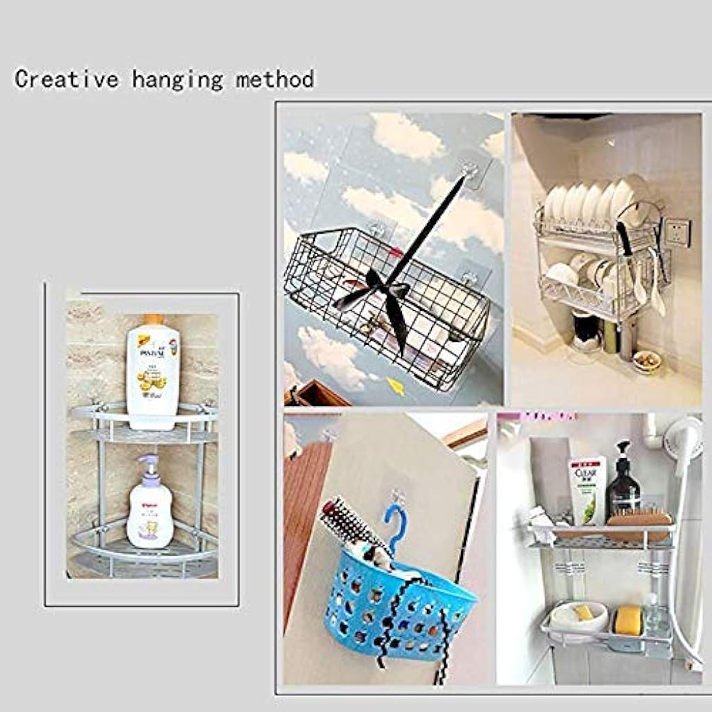 HASTHIP® 33PCS Hooks for Wall Without Drilling Waterproof Stick on Adhesive Stronger Plastic Hanging Kitchen Accessories Items Clothes HASTHIP® 33PCS Hooks for Wall Without Drilling Waterproof Stick on Adhesive Stronger Plastic Hanging Kitchen Accessories Items Clothes